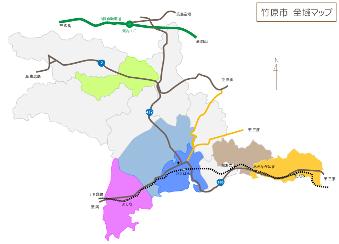 竹原全域地図